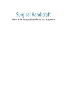 Surgical Handicraft - Manual for Surgical Residents