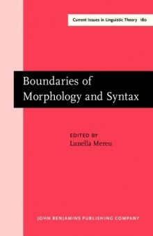 Boundaries of Morphology and Syntax