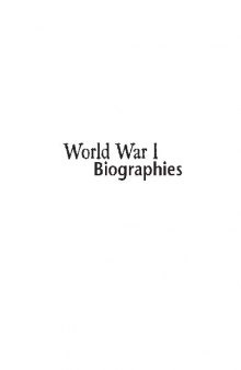 World War I. Biographies