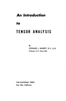 An Introduction to Tensor Analysis