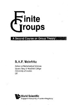 Finite Groups: A Second Course on Group Theory
