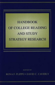 Handbook of College Reading and Study Strategy Research  