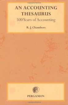 An accounting thesaurus : 500 years of accounting