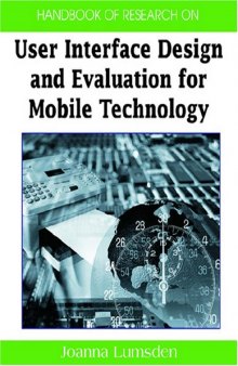 Handbook of Research on User Interface Design and Evaluation for Mobile Technology 2-Volume Set