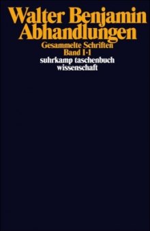 Gesammelte Schriften, Bd. 1: Abhandlungen  