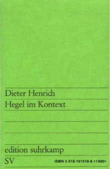 Hegel Im Kontext