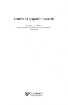 Lectures on Lyapunov Exponents