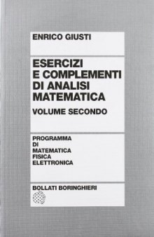Esercizi e complementi di analisi matematica vol. 2