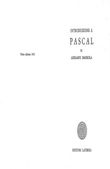Introduzione a Pascal