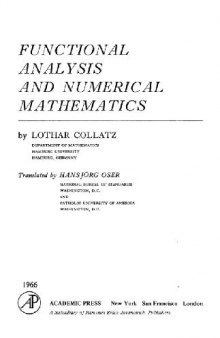 Functional analysis and numerical mathematics
