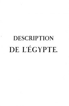 Description de L Egypt. Volume 4.