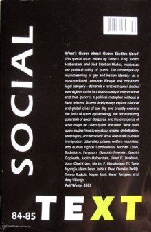 Social Text 84-85: What's Queer about Queer Studies Now?