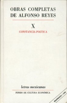 Obras completas, X : Constancia poetica (Spanish Edition)