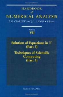 Handbook of Numerical Analysis. Solution of Equations in Rn (Part 3), Techniques of Scientific Computing (Part 3)
