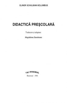 Didactica prescolara
