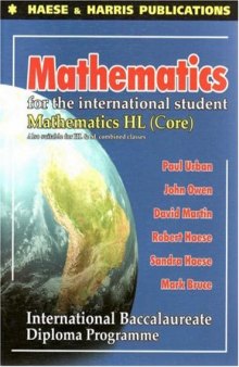 Mathematics for the International Student: International Baccalaureate Mathematics HL Course