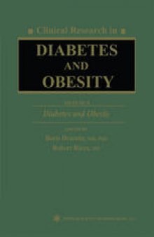Clinical Research in Diabetes and Obesity: Diabetes and Obesity