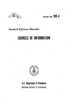Standard Reference Materials: Sources of Information