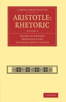 Aristotle: Rhetoric, Volume 3 (Cambridge Library Collection - Classics)