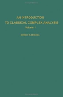 An Introduction to Classical Complex Analysis