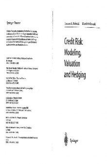 Credit Risk - Modeling, Valuation & Hedging