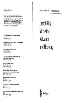 Credit risk mode valuation and hedging