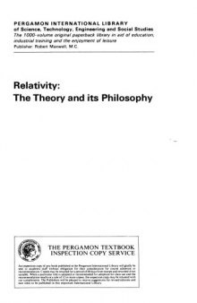 Relativity: The Theory and Its Philosophy