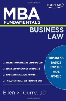 MBA Fundamentals Business Law (Kaplan MBA Fundamentals)  