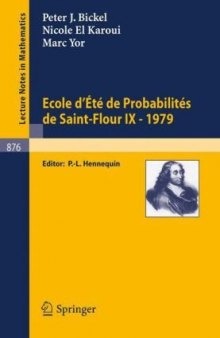 Ecole d'Ete de Probabilites de Saint-Flour IX - 1979