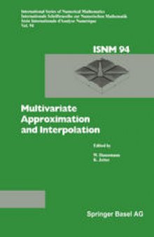 Multivariate Approximation and Interpolation: Proceedings of an International Workshop held at the University of Duisburg, August 14–18, 1989