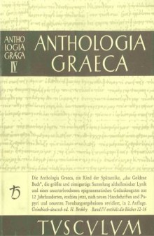 Anthologia Graeca (Griechisch-Deutsch), Bd. 4. Buch XII-XVI, Register (Tusculum)  