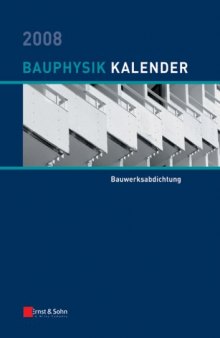 Bauphysik-Kalender 2008 (German Edition)