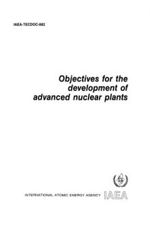 Objectives for the development of advanced nuclear plants
