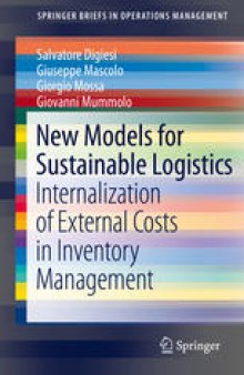 New Models for Sustainable Logistics: Internalization of External Costs in Inventory Management