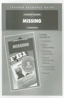Missing Teacher Resource Guide (Astonishing Headlines)