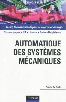 Automatique des systèmes mécaniques