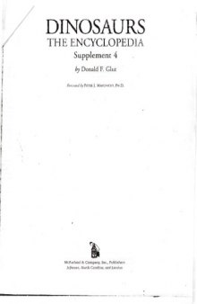 Dinosaurs. The Encyclopedia. Supplement 4