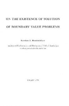 On the existence of solution of boundary value problems