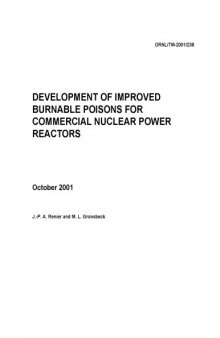 Development of Improved Burnable Poisons for Commercial Nuclear Power Reactors