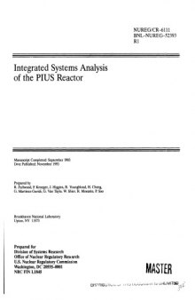 Integrated systems analysis of the PIUS reactor