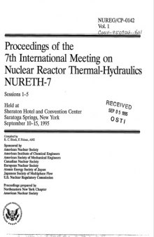 Nuclear Reactor Thermal-Hydraulics Vol 1 [7th Intl Meeting]