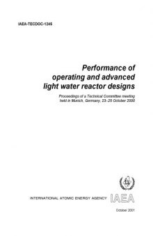 Performance of Operating, Adv. Light-Water Nuclear Reactor Designs (IAEA TECDOC-1245)