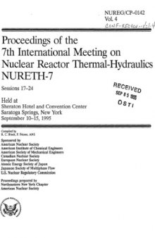Proc. 7th meeting on nuclear reactor thermal-hydraulics NURETH-7 (1995)