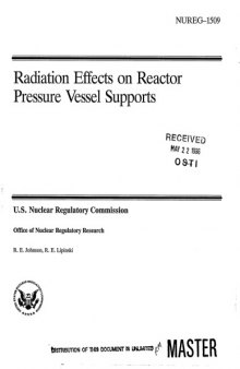 Radiation effects on reactor pressure vessel supports