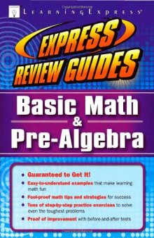Express Review Guide: Basic Math and Pre-Algebra 