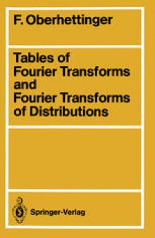 Tables of Fourier Transforms and Fourier Transforms of Distributions