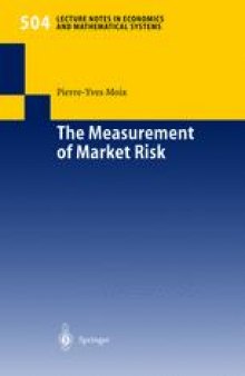 The Measurement of Market Risk: Modelling of Risk Factors, Asset Pricing, and Approximation of Portfolio Distributions