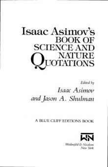Isaac Asimov's Book of Science and Nature Quotations