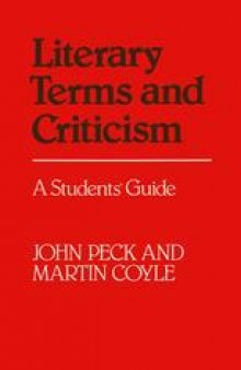 Literary Terms and Criticism: A Students’ Guide