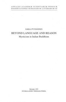 Beyond language and reason: Mysticism in Indian Buddhism